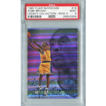 1997-98 Flair Showcase #18 Kobe Bryant Legacy Collection Row 3 #092/100 PSA 9