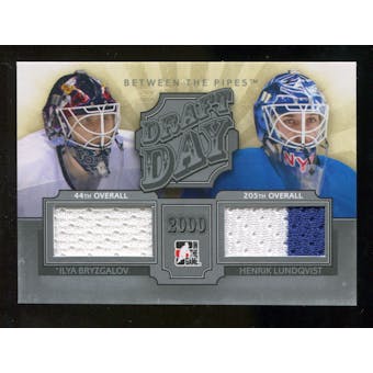 2012/13 In the Game Between The Pipes Draft Day Jerseys Silver #DD10 Ilya Bryzgalov/Henrik Lundqvist /100