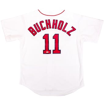Clay Buchholz Autographed Boston Red Sox Majestic Baseball Jersey (MLB Hologram)