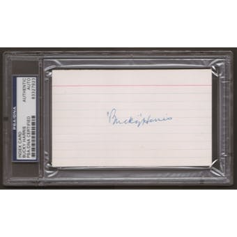 Bucky Harris Autograph (Index Card) PSA/DNA Certified *7923