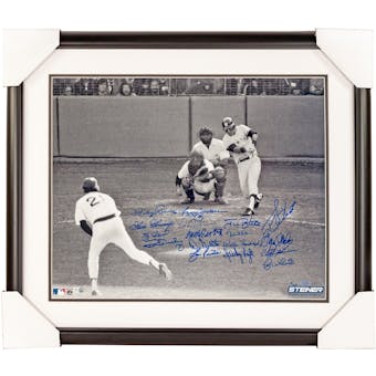 1978 New York Yankees Autographed 16x20 Framed With 17 Signatures #5/27 (Steiner)