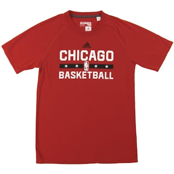 Chicago Bulls Adidas Red Ultimate Tee Shirt (Adult Medium)