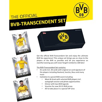 2020 Topps Borussia Dortmund BVB Transcendent Soccer Hobby Box