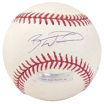 Brandon Wood Autographed Baseball (Stained) (DACW COA)