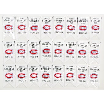 Set of 24 Stanley Cup Champions Montreal Canadiens Mini Banners 2008/09 Upper Deck