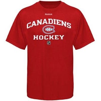Montreal Canadiens Red Reebok Authentic Progression Tee Shirt (Adult L)