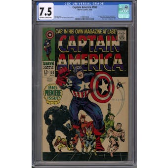Captain America #100 CGC 7.5 (OW-W) *3788054006*