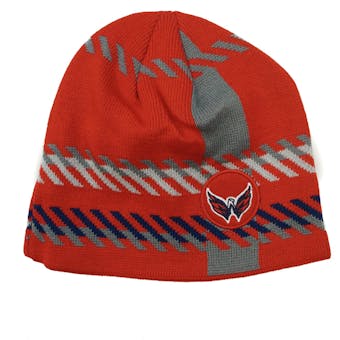 Washington Capitals Old Time Hockey Red Bolgar Beanie Knit Hat (Adult OSFA)
