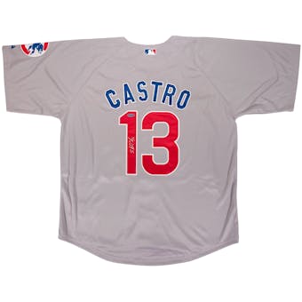 Starlin Castro Autographed Chicago Cubs Baseball Jersey (Tristar)