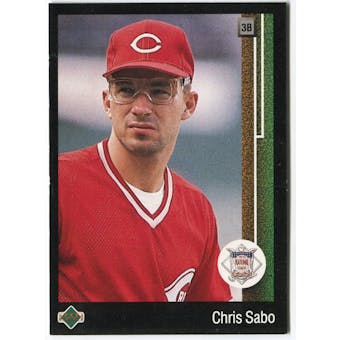 1989 Upper Deck Chris Sabo Cincinnati Reds #663 Black Border Proof