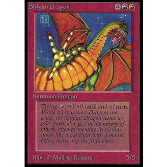 Magic the Gathering Beta International Collector's Edition CE Single Shivan Dragon (NEAR MINT)
