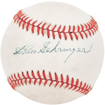 Charlie Gehringer Autographed Detroit Tigers MLB American League Baseball (JSA)