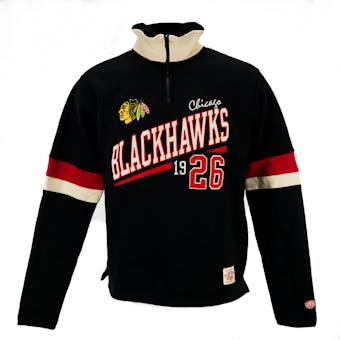 Chicago Blackhawks Old Time Hockey Christopher Black Quarter Zip Fleece (Adult XL)