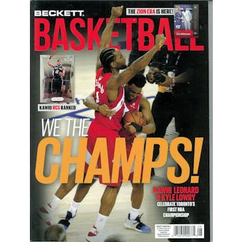 2019 Beckett Basketball Monthly Price Guide (#323 August) (We the CHAMPS)