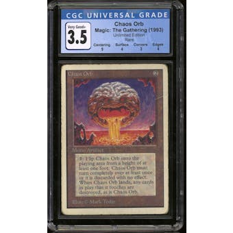Magic the Gathering Unlimited Chaos Orb CGC 3.5 MP/HP #24