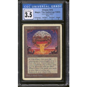 Magic the Gathering Unlimited Chaos Orb CGC 3.5 MP/HP #25