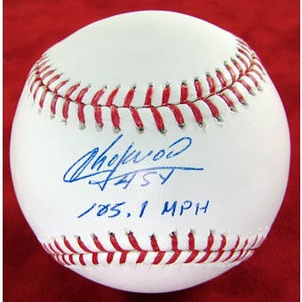 Aroldis Chapman Baseball Autographed Official MLB Ball w/105.1 Inscription