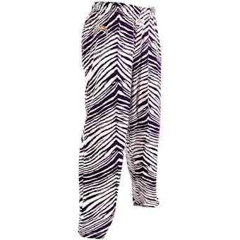 San Diego Chargers Zubaz Navy and White Zebra Print Pants (Adult M)