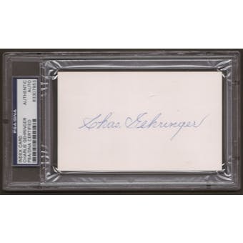 Charles Gehringer Autograph (Index Card) PSA/DNA Certified *7953