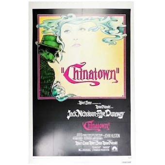 Chinatown Movie Poster 1974 Orginal One Sheet Linen Backed