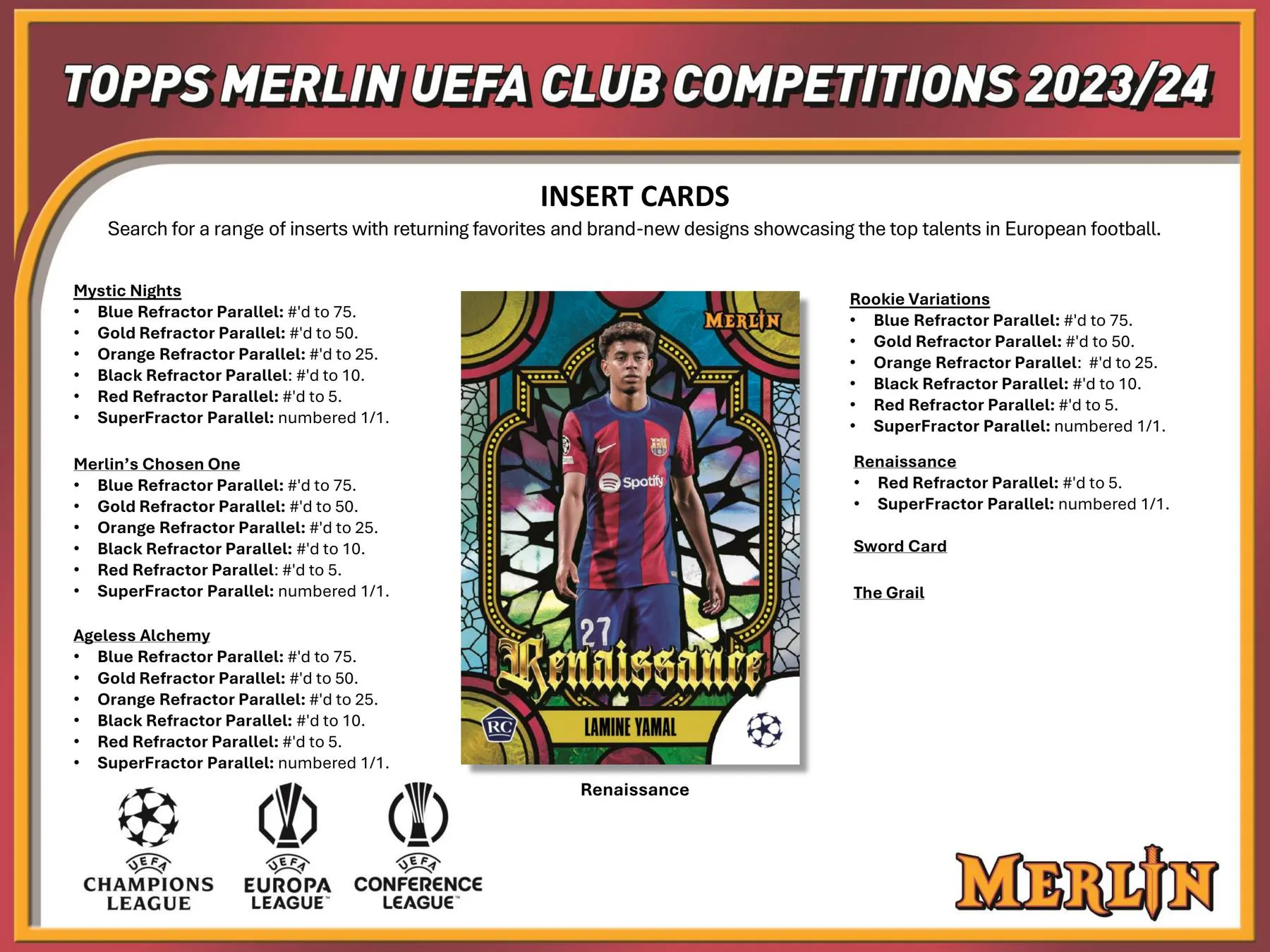 2023/24 Topps Chrome Merlin UEFA Club Competitions Soccer Hobby Box ...