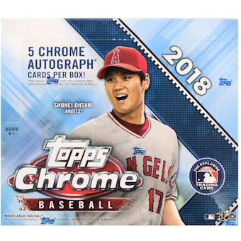 2018 Topps Chrome Baseball Hobby Jumbo Box