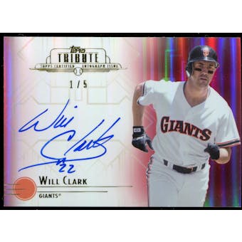 2014 Topps Tribute Autographs Red #TAWC Will Clark 1/5