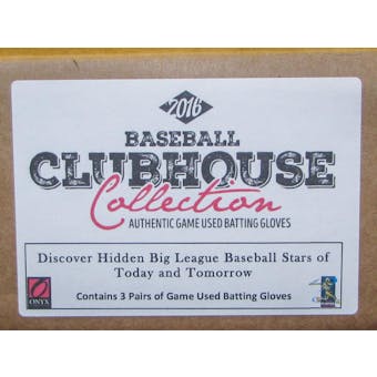 2016 Onyx Clubhouse Collection Baseball Hobby 3-Box Case