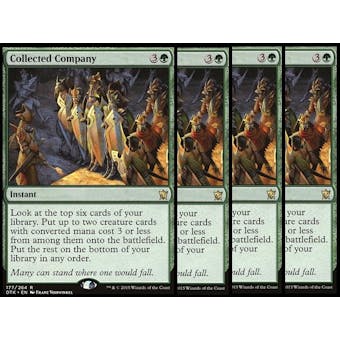 Magic the Gathering Dragons of Tarkir 4x PLAYSET Collected Company FOIL SLIGHT PLAY (SP)