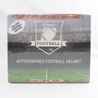 2019 Hit Parade Autographed Full Size College Football Helmet Hobby Box - Series 1 - Rodgers, Barkley, Mahomes