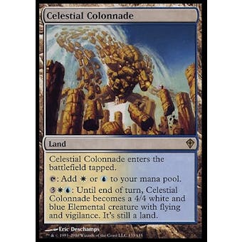 Magic the Gathering Worldwake Single Celestial Colonnade FOIL - MODERATE PLAY (MP)