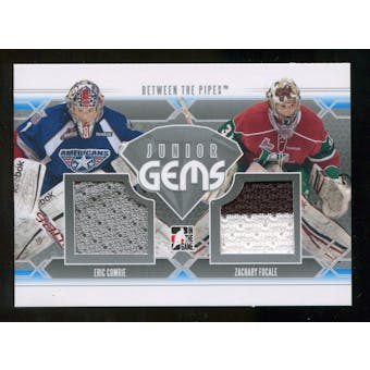 2012/13 In the Game Between The Pipes Junior Gems Silver #JG10 Eric Comrie/Zachary Fucale /100