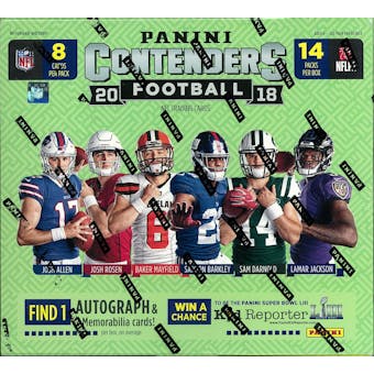 2018 Panini Contenders Football 14-Pack Mega Box
