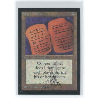Magic the Gathering Beta Artist Proof Copper Tablet - SIGNED AND ALTERED BY AMY WEBER