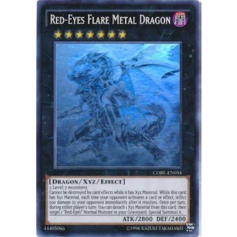 Yu-Gi-Oh Clash of Rebellions Red-Eyes Flare Metal Dragon CORE-EN054 Ghost Rare - SLIGHT PLAY (SP)
