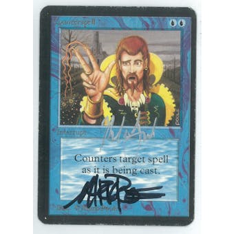 Magic the Gathering Alpha Single Counterspell - MODERATE PLAY (MP) Double Signed