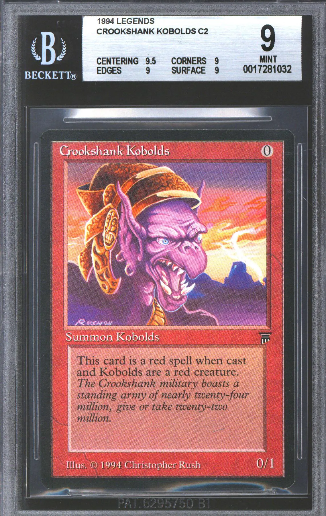Magic the Gathering Legends Crookshank Kobolds BGS 9 (9.5, 9, 9, 9) NEAR MINT NM | DA Card World Magic the Gathering Legends Crookshank Kobolds BGS 9 (9.5, 9, 9, 9) NEAR MINT NM | DA Card World