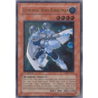 Yu-Gi-Oh Cybernetic Revolution Single Elemental Hero Bubbleman Ultimate Rare - MODERATE PLAY (MP)