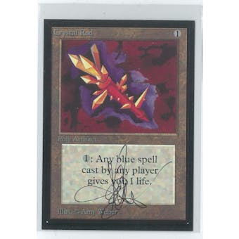 Magic the Gathering Beta Artist Proof Crystal Rod - SIGNED AND ALTERED BY AMY WEBER