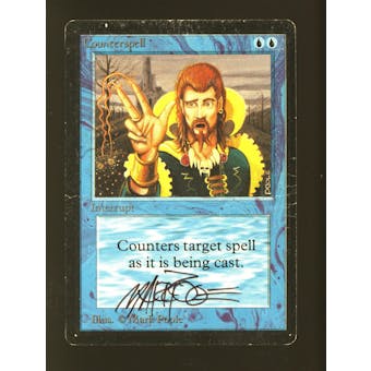 Magic the Gathering Beta Counterspell HEAVILY PLAYED (HP) Artist Signed *072