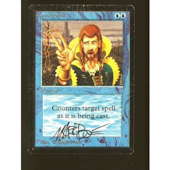 Magic the Gathering Beta Counterspell HEAVILY PLAYED (HP) Artist Signed *074