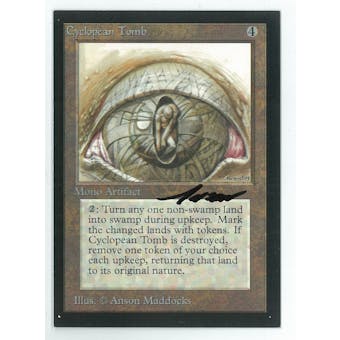 Magic the Gathering Beta Artist Proof Cyclopean Tomb - SIGNED BY ANSON MADDOCKS