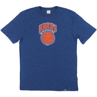 New York Knicks Majestic Blue Hours and Hours Dual Blend Tee Shirt (Adult S)