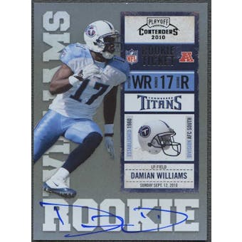 2010 Playoff Contenders #208B Damian Williams /412 White Jersey Rookie Autograph