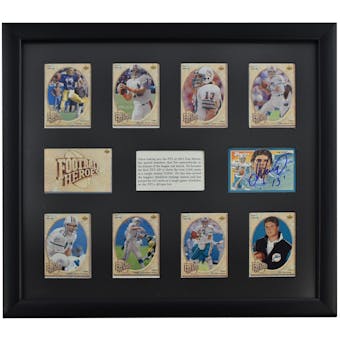 Dan Marino Miami Dolphins UDA Autographed Framed Heroes of Football Trading Card Set