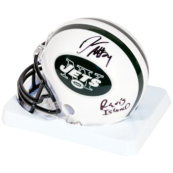 Darrelle Revis Autographed New York Jets Mini Helmet w/ "Revis Island" Inscription (PSA)