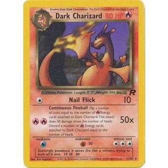 Pokemon Team Rocket Single Dark Charizard 21/82 - SLIGHT PLAY (SP)
