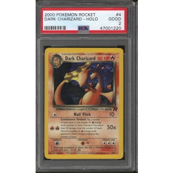 Pokemon Team Rocket Dark Charizard 4/82 PSA 2