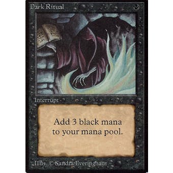 Magic the Gathering Beta Dark Ritual MODERATELY PLAYED (MP)