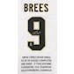 Drew Brees Autographed New Orleans Saints Stat Jersey (GTSM COA)